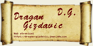 Dragan Gizdavić vizit kartica